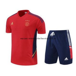 Nuevo Entrenamiento Conjunto Completo Ajax 22/23 Rojo Azul Baratas