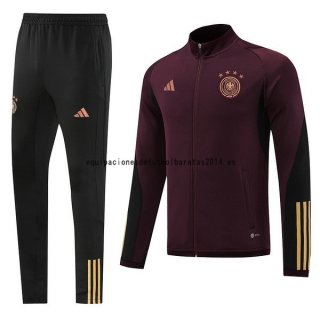 Nuevo Conjunto Completo Ropa Deportiva Con Cremallera Larga Alemania 2022 Borgona Baratas