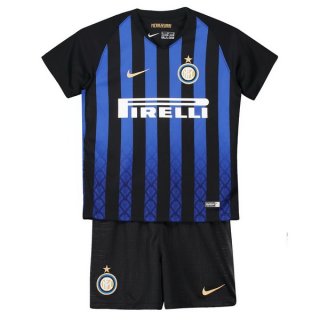 Nuevo Camisetas Conjunto Completo Ninos Inter Milan 1ª Liga 18/19 Baratas
