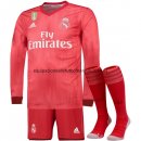 Nuevo Camisetas Manga Larga (Pantalones+Calcetines) Real Madrid 3ª Liga 18/19 Baratas