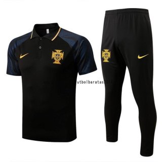 Nuevo Conjunto Completo Polo Portugal 2022 Negro Baratas