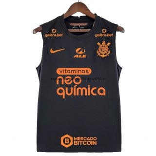 Nuevo Entrenamiento Sin Mangas Corinthians Paulista 22/23 Negro Baratas