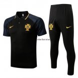 Nuevo Conjunto Completo Polo Portugal 2022 Negro Baratas