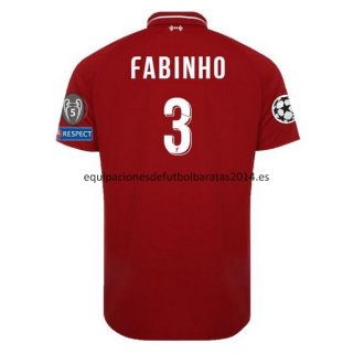 Nuevo Camisetas Liverpool 1ª Liga 18/19 Fabinho Baratas
