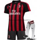 Nuevo Camisetas (Pantalones+Calcetines) AC Milan 1ª Liga 18/19 Baratas