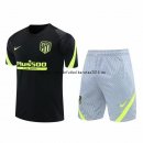Nuevo Camisetas Atlético Madrid 20/21 Conjunto Completo Entrenamiento Negro Gris Baratas