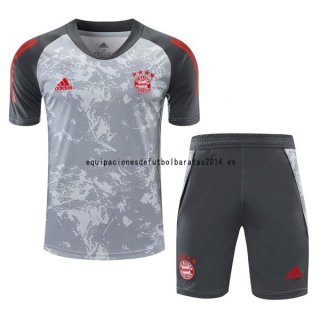 Nuevo Camisetas Entrenamiento Conjunto Completo Bayern Múnich 20/21 Gris Baratas