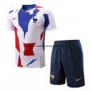 Nuevo Entrenamiento Conjunto Completo Francia 2022 Blanco Azul Rojo Baratas