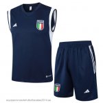 Nuevo Entrenamiento Sin Mangas Conjunto Completo Italia 2024 Azul Marino Baratas Nuevo Entrenamiento Sin Mangas Conjunto Completo Italia 2024 Azul Marino Baratas