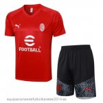Nuevo Entrenamiento Conjunto Completo AC Milan 23/24 Rojo Negro Gris Baratas Nuevo Entrenamiento Conjunto Completo AC Milan 23/24 Rojo Negro Gris Baratas