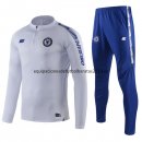 Nuevo Camisetas Chaqueta Conjunto Completo Chelsea Azul Liga 19/20 Baratas