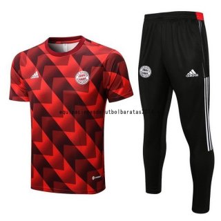 Nuevo Entrenamiento Conjunto Completo Bayern Múnich 22/23 Rojo Negro Baratas