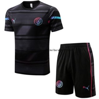 Nuevo Entrenamiento Conjunto Completo Manchester City 22/23 Gris Marino Baratas