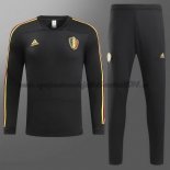 Nuevo Camisetas Chaqueta Conjunto Completo Bélgica Ninos Negro Liga 17/18 Baratas