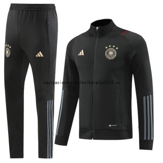 Nuevo Conjunto Completo Ropa Deportiva Con Cremallera Larga Alemania 2022 Negro Baratas