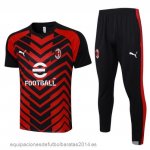 Nuevo Entrenamiento Conjunto Completo AC Milan 23/24 Rojo Negro Baratas Nuevo Entrenamiento Conjunto Completo AC Milan 23/24 Rojo Negro Baratas