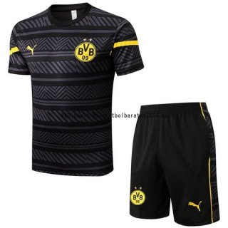 Nuevo Entrenamiento Conjunto Completo Borussia Dortmund 22/23 Gris I Amarillo Baratas