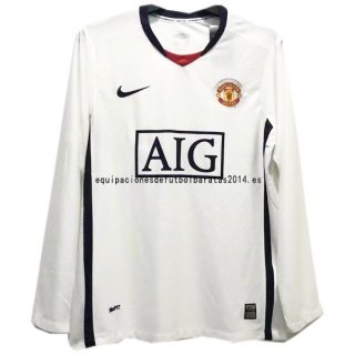 Nuevo Camiseta 2ª Liga Manga Larga Manchester United Retro 2008/2009 Baratas