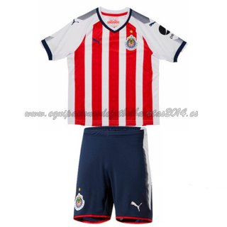 Nuevo Camisetas Conjunto Completo Ninos Chivas 1ª Liga Europa 17/18 Baratas