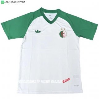 Nuevo Tailandia Especial Camiseta Argelia 2026 Blanco II Verde Baratas