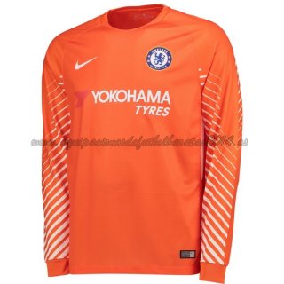 Nuevo Portero Camisetas Manga Larga Chelsea Naranja Liga Europa 17/18 Baratas
