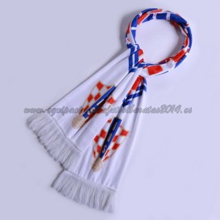 Bufanda Futbol Croacia Tejidas Blanco