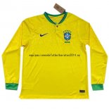 Nuevo Tailandia 1ª Camiseta Manga Larga Brasil 2022 Amarillo Baratas