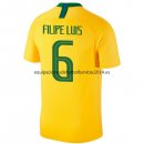 Nuevo Camisetas Brasil 1ª Equipación 2018 Filipe Luis Baratas