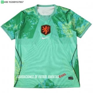 Nuevo Tailandia Portero Camiseta Países Bajos 2026 Verde Baratas