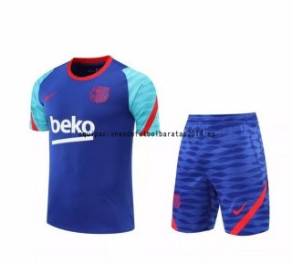 Nuevo Camisetas Entrenamiento Conjunto Completo Barcelona 20/21 Azul Baratas
