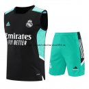 Nuevo Entrenamiento Sin Mangas Conjunto Completo Real Madrid 22/23 Negro Verde Baratas