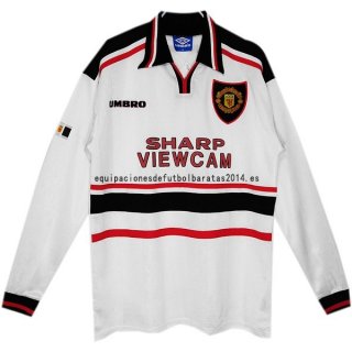 Nuevo Camiseta 2ª Liga Manga Larga Manchester United Retro 1998/1999 Baratas