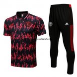 Nuevo Conjunto Completo Polo Manchester United 22/23 Rojo I Negro Baratas