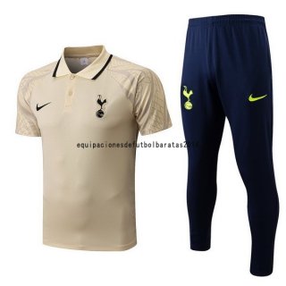 Nuevo Conjunto Completo Polo Tottenham Hotspur 22/23 Amarillo Negro Baratas