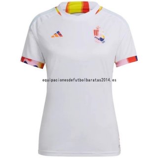 Nuevo 2ª Camiseta Mujer Bélgica 2022 Blanco Baratas