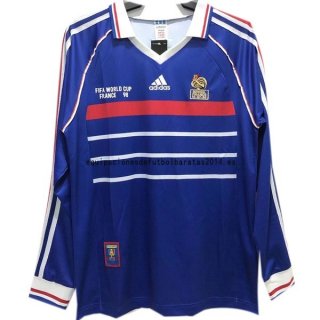 Nuevo Camiseta 1ª Liga Manga Larga AC Milan Retro 1998 Baratas
