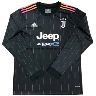 Nuevo Camiseta 2ª Liga Manga Larga Juventus 21/22 Baratas