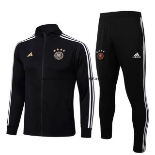 Nuevo Conjunto Completo Ropa Deportiva Con Cremallera Larga Alemania 2022 Negro Blanco Baratas