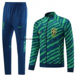 Nuevo Conjunto Completo Ropa Deportiva Con Cremallera Larga Brasil 2022 Verde Baratas