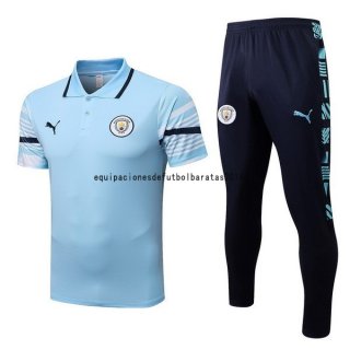 Nuevo Conjunto Completo Polo Manchester City 22/23 Azul Claro Baratas