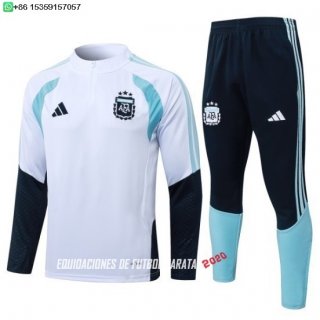 Nuevo Conjunto Completo Sudadera Entrenamiento Argentina 2026 Blanco Azul Baratas