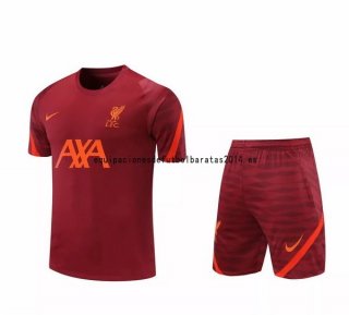 Nuevo Camisetas Entrenamiento Conjunto Completo Liverpool 21/22 Rojo Baratas