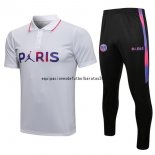 Nuevo Conjunto Completo Polo Paris Saint Germain 21/22 Blanco Purpura Negro Baratas