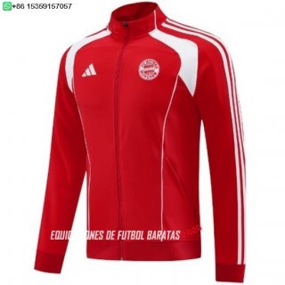 Nuevo Ropa Deportiva Con Cremallera Larga Bayern Múnich 25/26 Rojo I Blanco Baratas