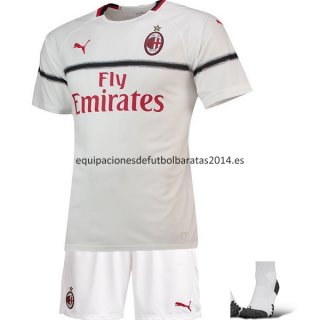 Nuevo Camisetas (Pantalones+Calcetines) AC Milan 2ª Liga 18/19 Baratas