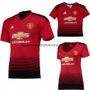 Nuevo Camisetas (Mujer+Ninos) Manchester United 1ª Liga 18/19 Baratas