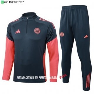 Nuevo Conjunto Completo Sudadera Entrenamiento Bayern Múnich 25/26 Gris Naranja Baratas