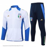Nuevo Conjunto Completo Ropa Deportiva Con Cremallera Larga Italia 2024 Blanco Azul Marino Baratas