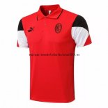Nuevo Camiseta Polo AC Milan 21/22 Rojo Negro Blanco Baratas