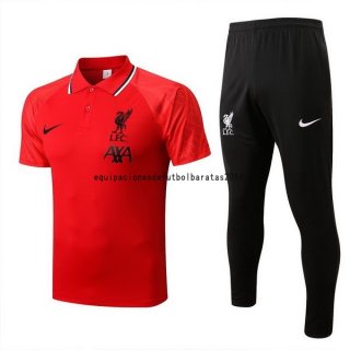 Nuevo Conjunto Completo Polo Liverpool 22/23 Rojo I Negro Baratas